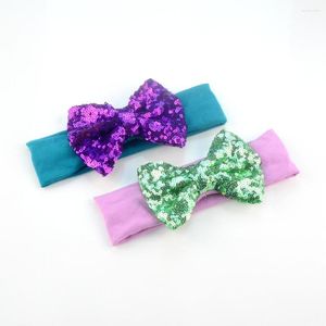 Hair Accessories 7pcs/lot Cotton Headband With Messy Embroidered Sequin Bow Knot Headwear Embellishment Pograpghy Prop 20 Colors FD220