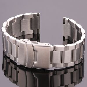 Watch Bands in acciaio inossidabile cinturino da orologio da donna da donna uomo metallo watchband link braccialetto 18mm 20mm 22mm 24mm accessori Silver rosa oro nero 230412