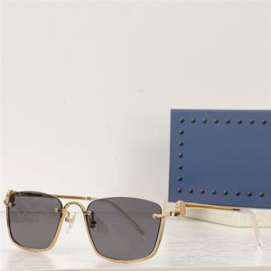 Neue Modedesign Frauen quadratische Sonnenbrille 1278S kleine Metall Halbrahmen Avantgarde moderner Stil einfache UV400 Schutzbrille im Freien