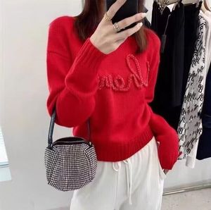 Winter New luxury sweater letter brand knitting knitted cotton black embroiderysweater designer pullover jumpers famous clothing for women