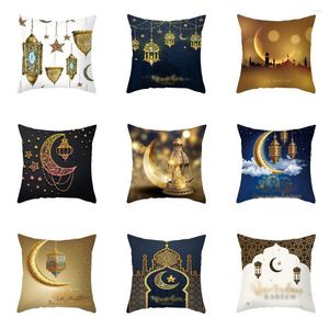 Kuddefodral Black Gold Moon Cover Festival Home Ethnic Style Soffa Bedroom Cushion Body