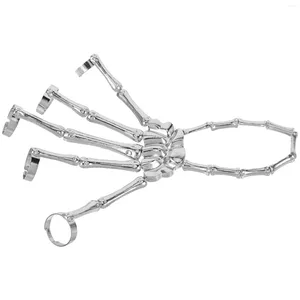 Bransoletka ręczna Bransoletka: metalowa bransoletka z pierścieniową bransoletką Palce na rękę punkową biżuterię dla