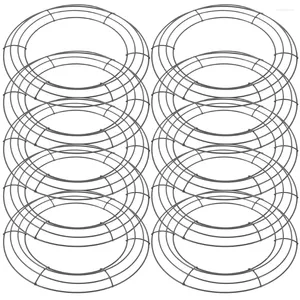 Dekorative Blumen 10 Stück Girlandenreifen Blumenarrangements Zubehör Arrangierregal Blumenrahmen aus Metall Partykranz Ring rund geformtes Eisen