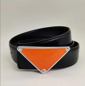 Cinture classiche alla moda per uomo Donna Designer PBelt castità Argento Mens Black Smooth Gold Buckle Leather Width