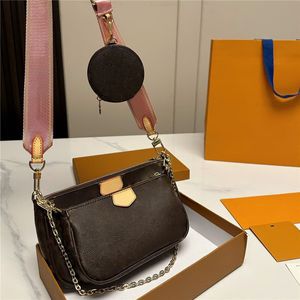 Bayan tasarımcı tote çanta moda multi pochette perakende metal metal deri kadın çapraz çanta gündelik omuz çantaları