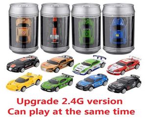 Electric RC Car Upgrade 24Ghz 8 Colors s 20Kmh Coke Can Mini Radio Remote Control Micro Racing Toy Different frequency Gift 3461483