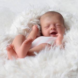 Dolls 11inch Already Painted by Hand Reborn Doll Salia with Painted Hair cloth Body Included 230412