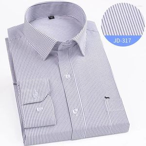 Herren Freizeithemden Herren Frühlingsbluse Baumwolle Slim Fit Langarm Antifaltenstickerei Harmont Button Blaine OXford