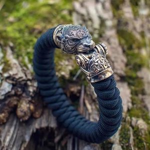 Kletterseile 1 Set Paracord Armband DIY Zubehör Anhänger Messingteile Leopardenkopf Schnalle Lanyards Charms 230411 230411