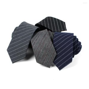 Papillon 2023 Moda uomo di marca Collo in cotone a righe per uomo Matrimonio Vintage Cravatte magre classiche Corbatas Navy Black