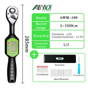 Electric Wrench Professional Justerbar förinställning Mini Digital vridmoment Bicycle Car Repair Tool Spanner 10N.M ~ 100N.M 1/4 