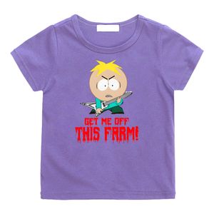 T-shirty dziecięce S-South Park Deep Red Dawn T-shirt 100% bawełny dziewcząt „T-shirt chłopców” Summer Short Sleeve T-shirt Kawaii T-shirt TOP 230412