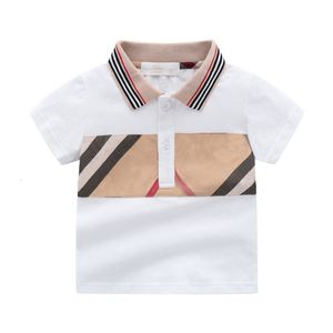 T-Shirts Sommer Modemarke Stil Kinderkleidung Jungen Mädchen Baumwolle Karo gestreift Kurzarm T-Shirt Tops 16 Jahre 230412