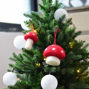 Weihnachtsbaum Anhänger Dekor Filz Pilz hängende Dekoration Home Party Dekor Anhänger Neujahr Ornamente 20211213k