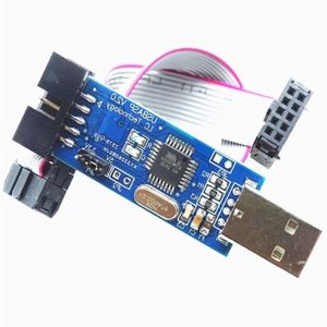 Бесплатная доставка, 10 компл./лот USBASP USBISP AVR программатор 33 В/5 В USB ISP USB ASP ATMEGA8 ATMEGA128 ATtiny/CAN/PWM 10-контактный провод с поддержкой Win7 Jdnj