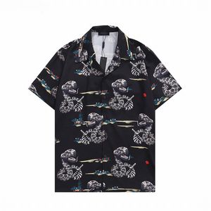 Мужская рубашка с короткими рукавами дизайнеры писем в Европе и популярная классическая бренда Casual Fashion Fashion High Clothing Hizm-3XL