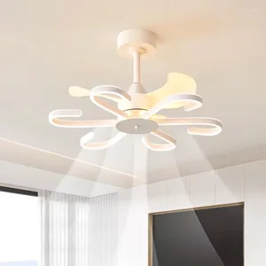 Home Decorative Led Ceiling Lamps Chandelier Fan Bedroom With Light And Control Fans Fixture