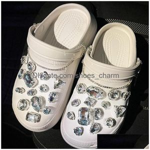 Acessórios para peças de sapatos Jóia Diamante de 100 cm de cadeia Charms Gifts Diy Party Buckle Kids Backpack Backpack Toy PVC Girl Fit Croc Drop D Dhogw