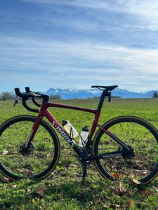 Top-Verkauf SL7 Fahrrad Carbonrahmen Scheibenfelgen Bremsen rot schwarz Vollcarbon Fahrradrahmenset Englisch BSA + Lenker + Vorbau + Sattelstütze 44–58 cm