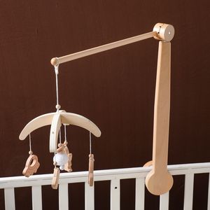Rattles Mobiles Baby Wood Bed Bell 360 graders roterande konsol hängande leksaker Hanger Crib 230411