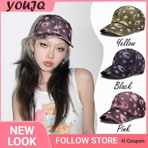 Berretti a sfera Y2k Giapponese coreano Millennial Hottie American Vintage Subcyberpunk Stars Pentagram Cappello sportivo vintage Snapbk Cap Casquette P230412