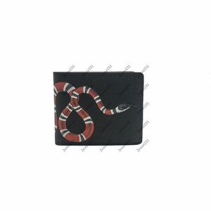 Luxurys Designers Wallets High Quality Men Animal Short Mens Leather Black Snake Tiger Bee Purse Women Long Style Pures B0278M