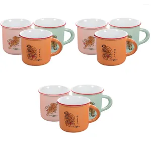 Mugs 9 Pcs Kids Latte Cup Espresso Cups Ceramic Mug Handle Water Coffee Children's