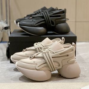 Gai vestido sapato tênis plataforma de couro genuíno casual chunky sneaker 6cm aumento designer sola grossa pai 230412