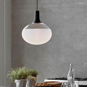 Pendant Lamps Geometric Light Retro Black Iron Wire Modern Glass