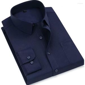 Camisas casuais masculinas Camisa de moda masculina Spring Autumn Manga longa Manter Slim Fit Rish Man Solid Khaki Blue Black Smart Male