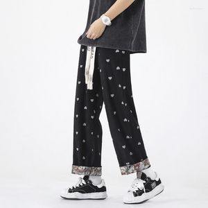 Pantaloni da uomo giapponese Bear Love velluto a coste sciolto dritto versione coreana di High Street Casual