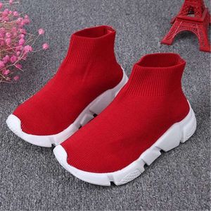 Buty modowe dla dzieci butów sportowych but sock buty maluch chłopców dziewczęta młode skarpetki trampki czarne czerwone dzieci 606ess