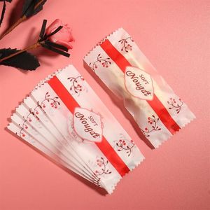 Gift Wrap 200pcs lot Peanut Candy Wrappers Soft Nougat Wrapping Handmade Decor Wedding Party Wrapper Plastic Sugar Package182I