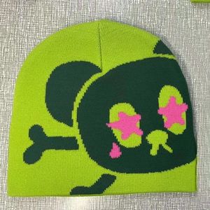 Czapki czapki czapki gotycka gotycka czapka mężczyzn kobiet Kawall Beanie Cap Y2K Projekt mody zimna czapka narta ciepła Bonnet Street Unisex Vintage Cute 230412