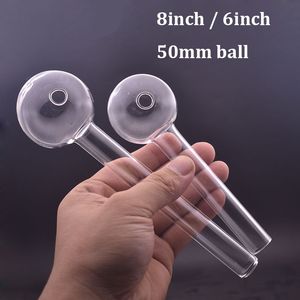 Big Size Xxl Great Pyrex Glass Oil Burner Pipe 20cm 15cm Lenght 50mm Ball Glass Tube Oil Nail Glass Pipe Accept Personalized Custom Cheapest