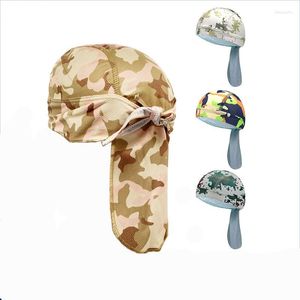Cycling Caps Quick-Dry Running Cap Sports Beanie Camouflage Pirate Hat Bike Riding Fishing Bicycle Men Women Summer Head Scarf