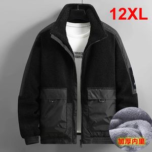Men's Jackets Polar Fleece Jacket Men Winter Thcik Warm Coat Plus Size 12XL Fashion Casual Male