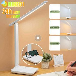 Lampki biurkowe Lampa biurka Lampa 3 Lampka na poziomie jasności do domowego biura USB Port Ochrona Ocznica Lampa stołowa z pamięcią P230412