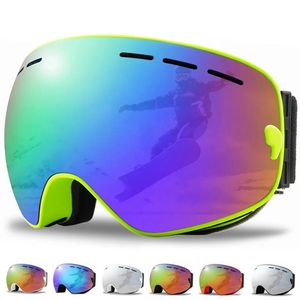 double anti-fog ski goggles comma coated ski goggles mountaineering goggles double anti-fog sheet PF