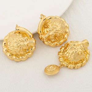 Set di orecchini per collana YM Ciondolo color oro con gioielli senza collare Pendente in rame africano audace per regalo di nozze per feste da donna