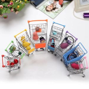 Partihandel stormarknad Handcart Baby Toys Mini Trolley Toy Storage Folding Shopping Cart Basket