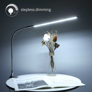 مصابيح المكتب 10W USB Clip-On Desk Lamp 36pc LEDS أبيض الإضاءة اللمسة اللمسة المصابيح القابلة للاتصالات القابلة للقراءة ضوء القراءة لسرير لوحة التشغيل Office P230412