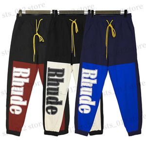 Men's Pants Hip Hop Street Loose Color Contrast Letter Printing Ankle Banded Casual T230412