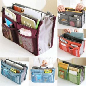 Women Lady Travel Insert Handbag Organizer Purse Stor liner Organiser Tidy Bag Storage Bags11251V