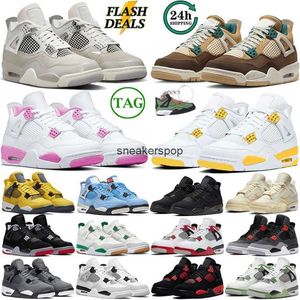 4 4s scarpe da basket per uomo donna Vivid Sulphur Cacao Wow Military Black Cat Frozen Moments Sail Red Cement Bianco Oreo Cool Grey Hiking Outdoor mens sneakers sportive