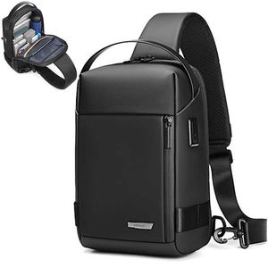 Mäns USB anti-stöld multifunktion axelväska vattentät resa messenger crossbody bröstslingväska för manliga kvinnor kvinnlig 230412