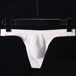 Underbyxor män is silk g sträng man sömlös andningsbar underkläder man bulge påse kort sexig låghus t-back thong manlig t-bants underpant w0412