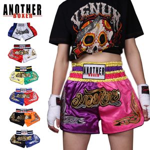 Shorts Men Child Women Boxing Fight Muay Thai Pants Kickboxing Sanda Sportswear Grappling Fitness Trunks 230412