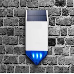 FreeShipping Solar Panel Solar Siren SJ1 for G19 G18 W18 8218G W1 GSM Alarm System Security with Flashing Response Sound Waterproof Out Mqvn