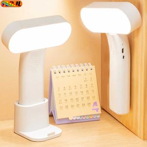 Desk Lamps Desk Lamp Stepless Dimming LED Table Lamp USB Rechargeable Cabinet Light Night Light For Student Study Reading Book Lights P230412